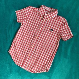 Plaid chaps button down shirt